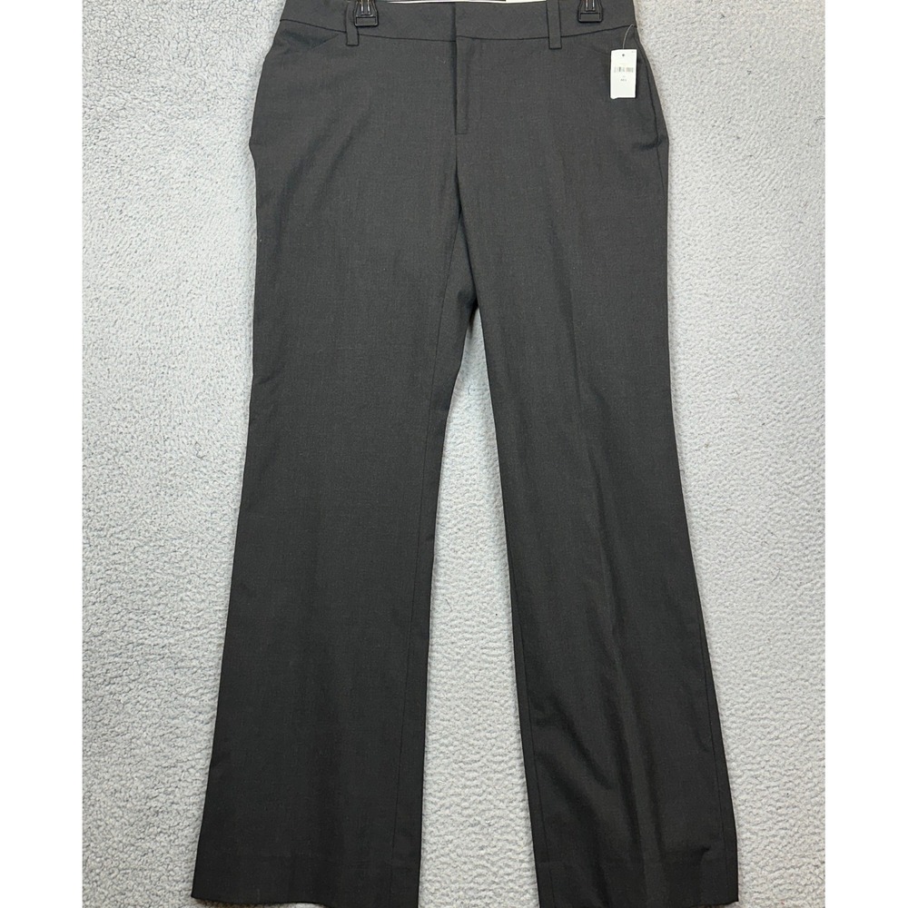 NEW Gap Pants Womens 10 Curvy Bootcut Dark Grey Two-Way Stretch Dress Trousers